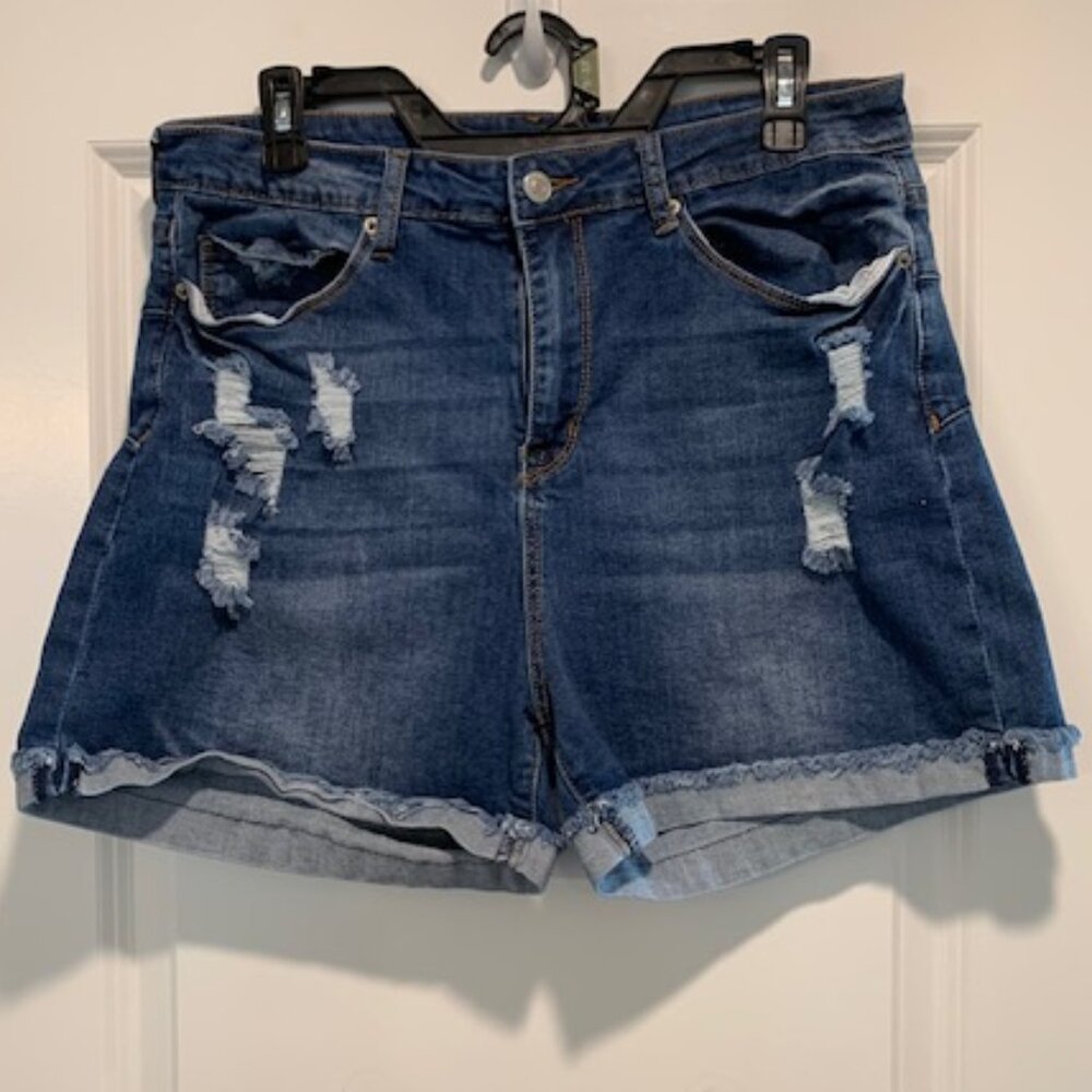 Song High Waist Distressed shorts